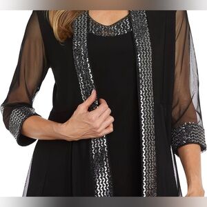 R&M Richards Black Jacket with Silver Details